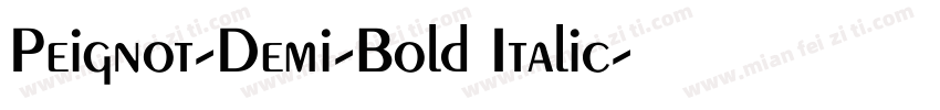 Peignot-Demi-Bold Italic字体转换